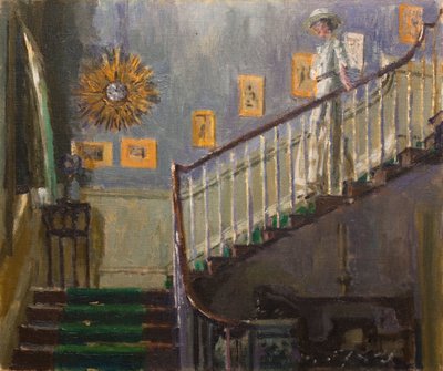 Ethel Sands scende le scale a Newington da Walter Richard Sickert